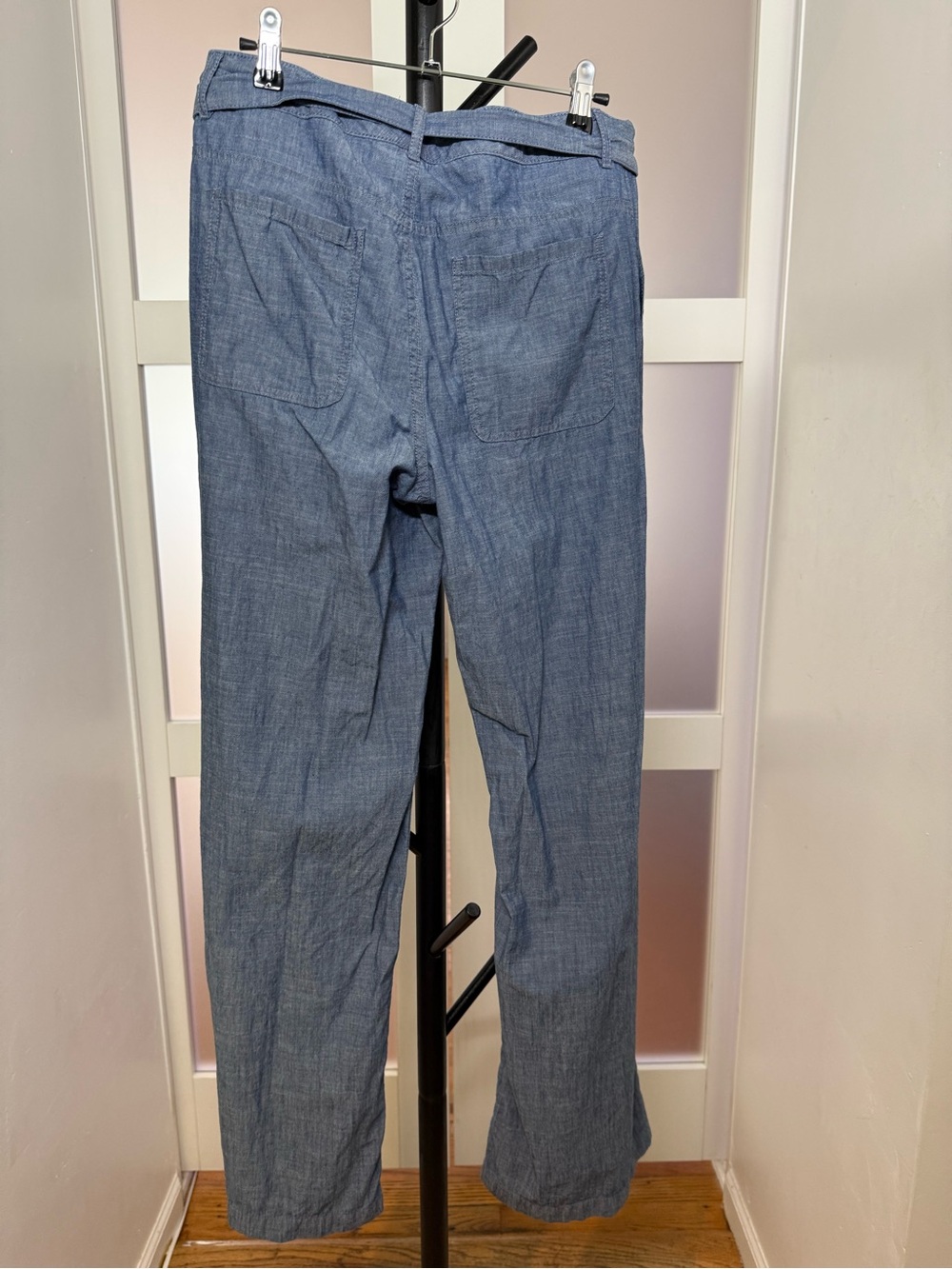 Banana Republic Chambray Wide Leg 100% Cotton Pants, size 6 - Picture 7 of 13